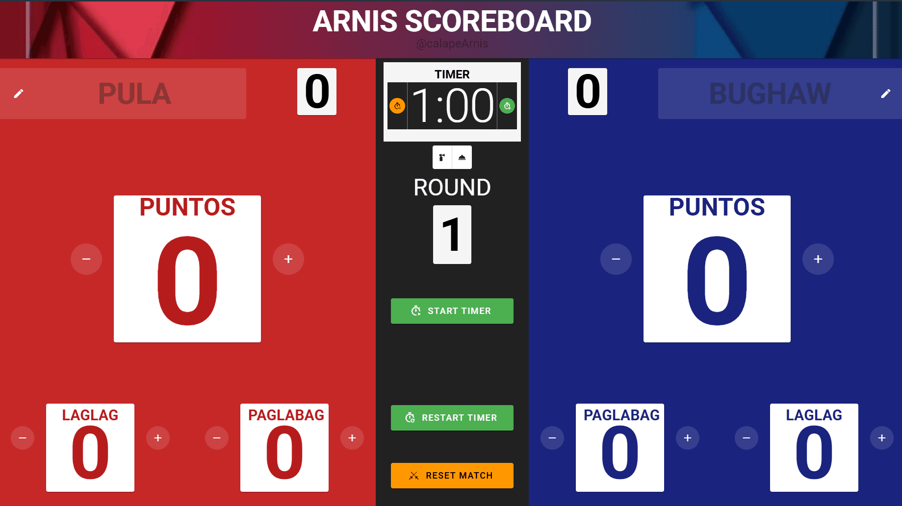 Arnis Scoreboard screenshot 1
