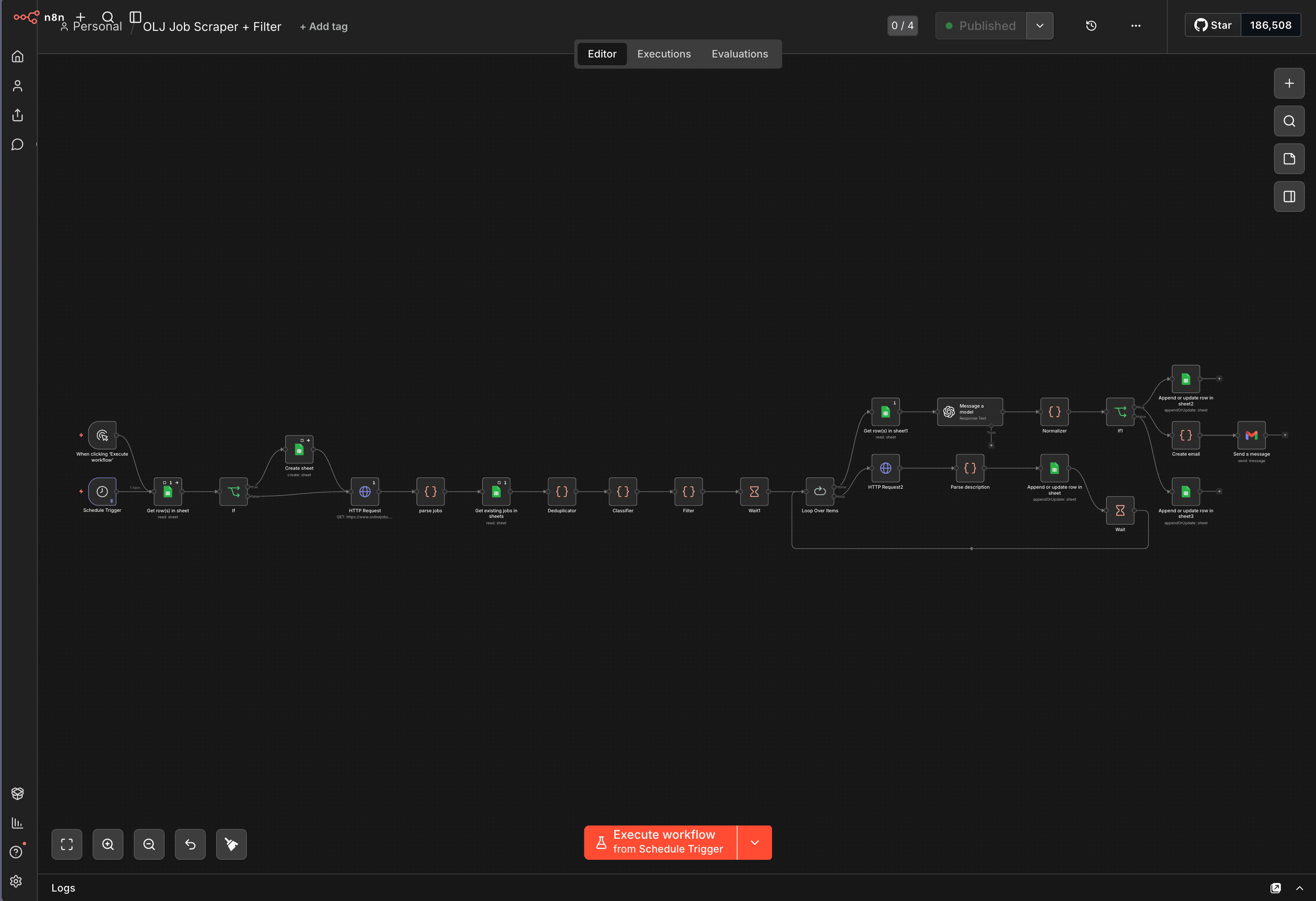 AI Job Matching Workflow preview