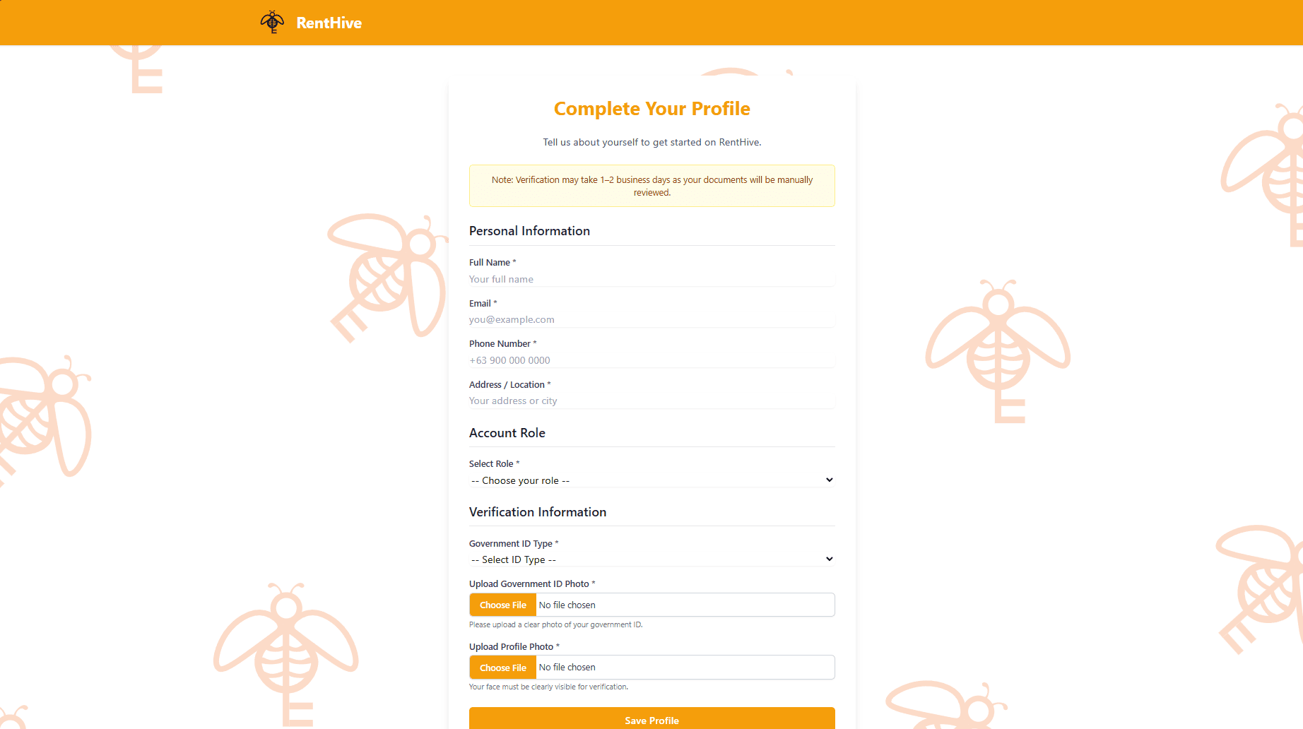 RentHive MVP UI screenshot 2